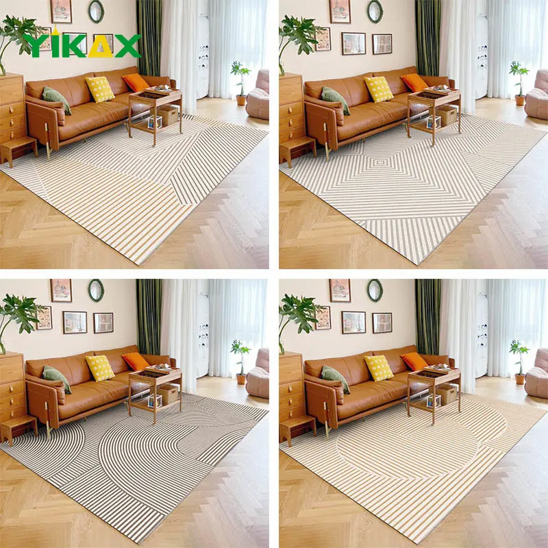

Log Plain Color Carpet Living Room Mat Tea Table Floor Area Minimal Cream Whole House Decor Home Bedroom Bathroom Antiskid Rug