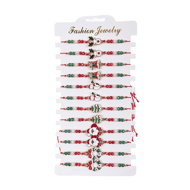 크리스마스의 환희를 손목에 간직하세요: 참 팔찌 세트 크리스마스의 환희를 손목에 간직하세요: 참 팔찌 세트