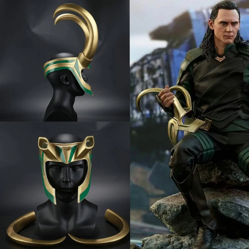 

Женская с рогами фильм ТОР 3 Ragnarok Loki Laufeyson ПВХ маска косплей Хэллоуин костюмы реквизит для взрослых детей