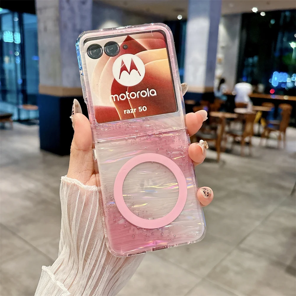 Glitter Magnetic Hard Shell Protective Phone Case - Ultra Durable Back Cover