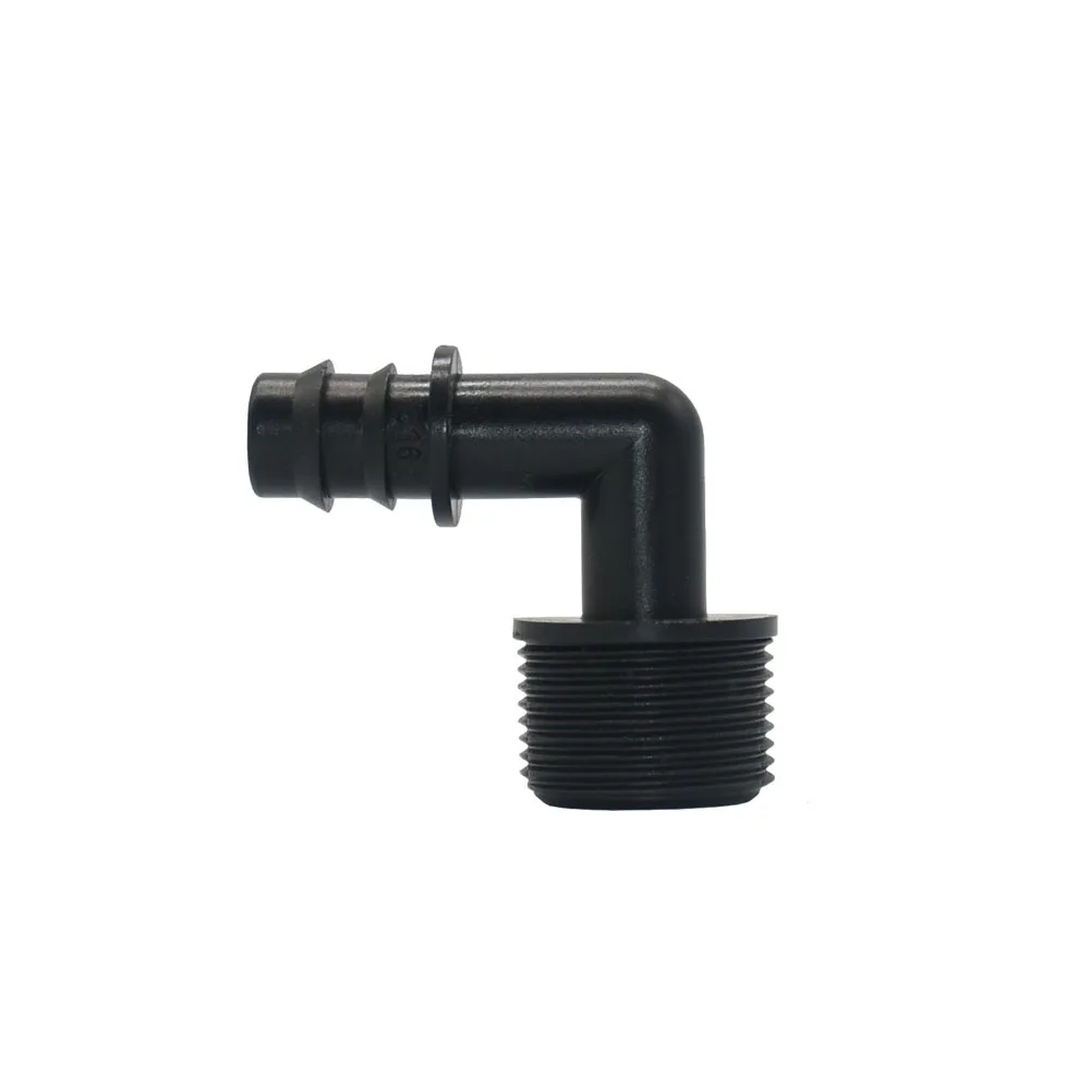 8/16/20/25/32mm Hose Barbed Connectors With 1/2 3/4 1'' Male Female Thread Fittings  Elbow Drip Pe Tubing Coupling