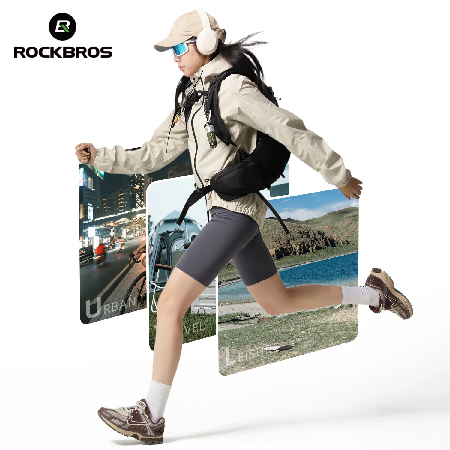 ROCKBROS Windbreaker Waterproof Anti-Heavy Rain Jacket Windbreaker Mountain Road Bike Riding Outdoor Raincoat Jacket Men Women