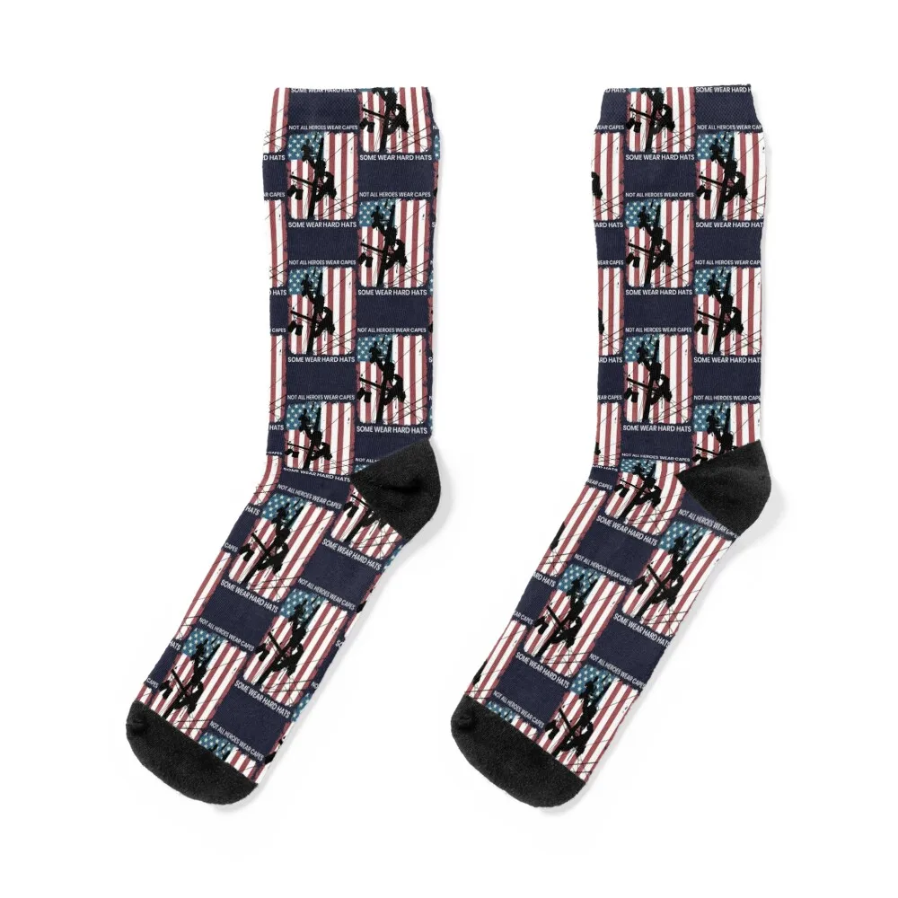 

Lineman on the Field Socks christmas gifts funny sock cute christmas stocking Socks For Girls Men's