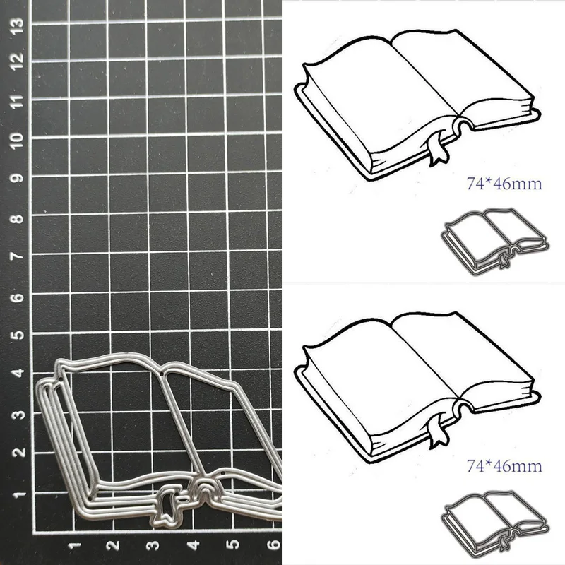 

Books Metal Cutting Die Stencil for DIY Scrapbooking Album Paper Card Decor Craft Embossing Die