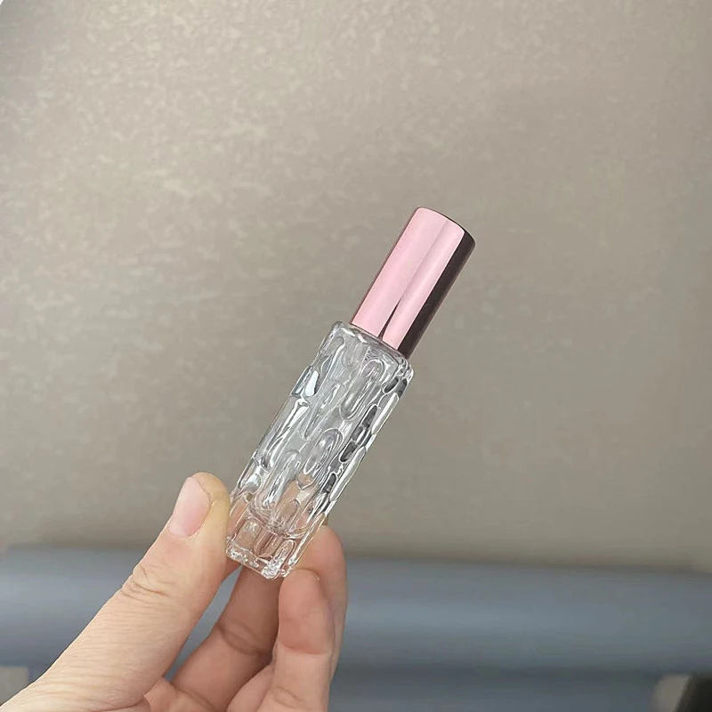 로즈 골드 유리 휴대용 리필 향수병 화장품 용기 빈 스프레이 분무기, 여행용 서브 병 10ml