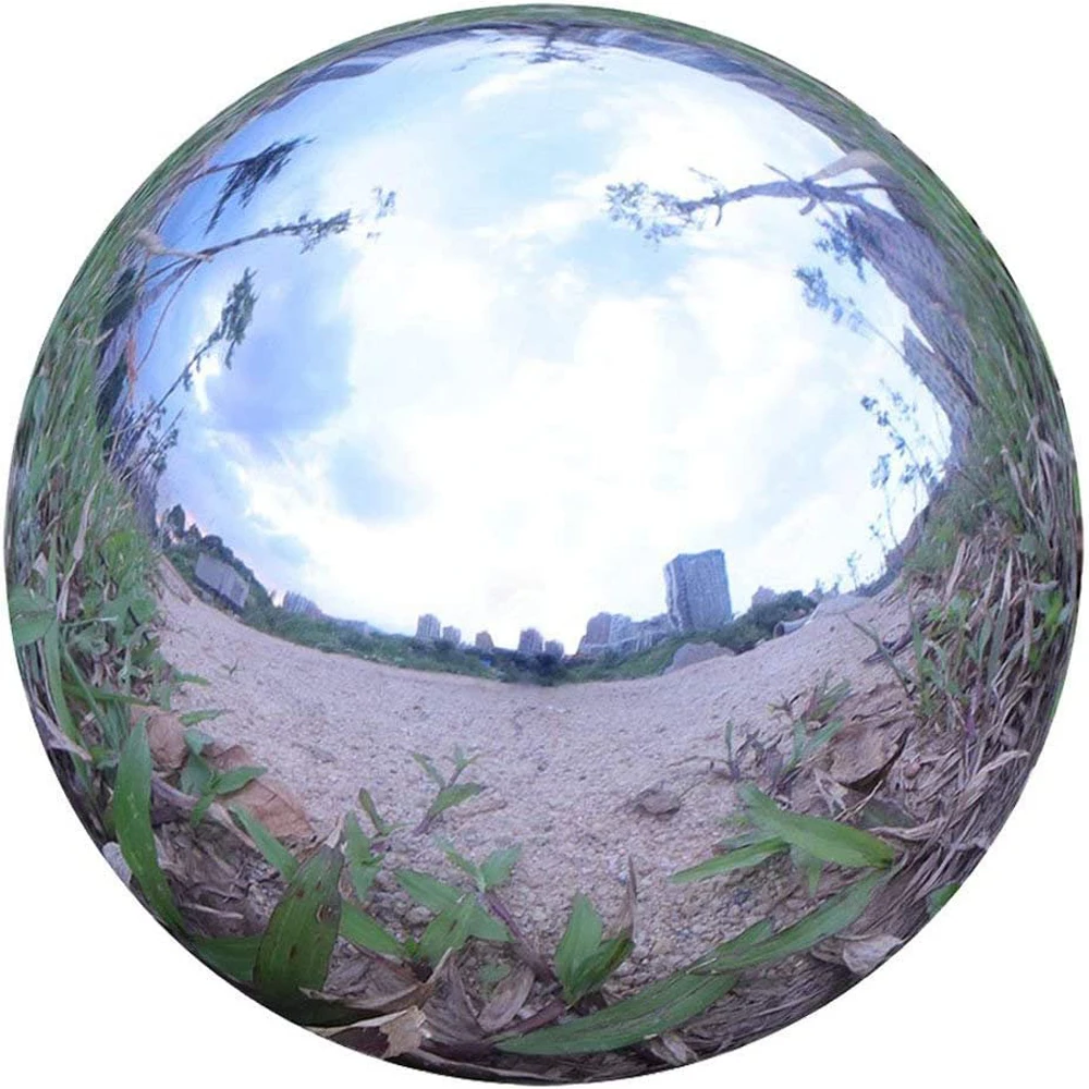 

90~150mm Durable Stainless Steel Gazing Ball, Hollow Ball Mirror Globe Polished Shiny Sphere for Home Garden decorative