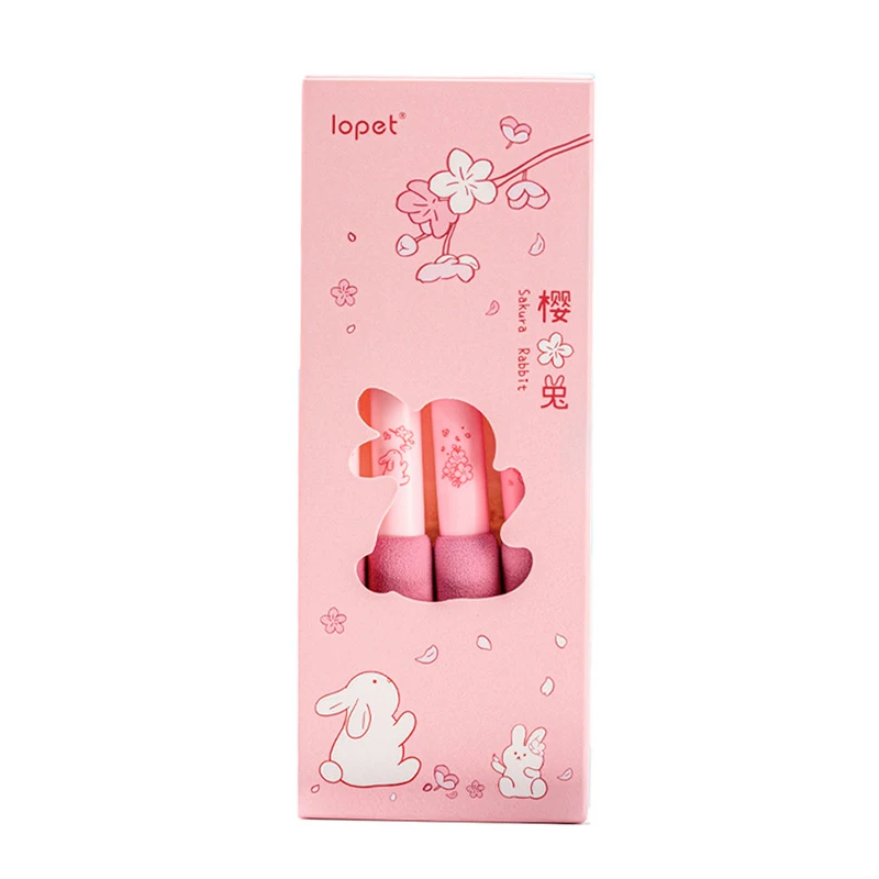 학생용 사쿠라 젤 펜 세트, 블랙 리필 필기펜, 소프트 터치 문구, 학교 사무용품, 0.5mm, 4 개/팩