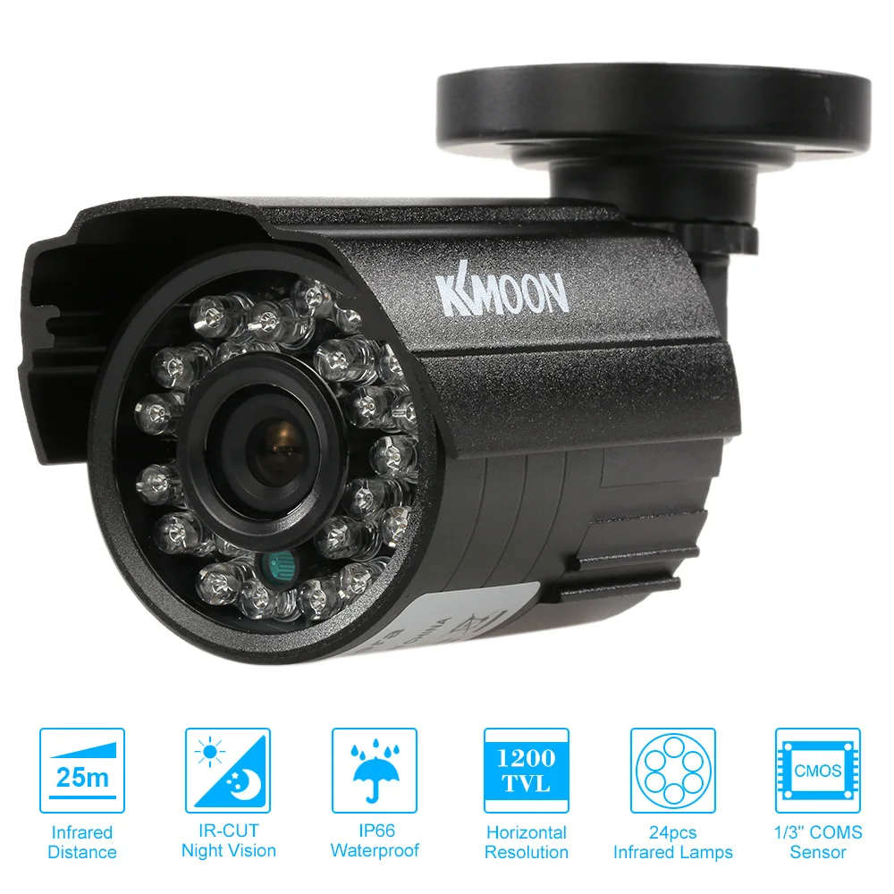 200TVL Analog Camera CCTV Bullet Camera 24 IR Lamps Night Vision 1/3’’ CMOS IR-CUT Waterproof For Home Security PAL System 2