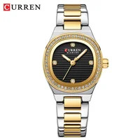 Curren 9101 Women Watch Casual Crystal 3-Hand Quartz Luxury Wristwatch Gift For Ladies 2