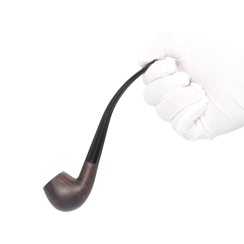 17cm long tobacco pipe church pipe sandalwood bowl acrylic mouth Father's Day gift no filter solid wood smoking
