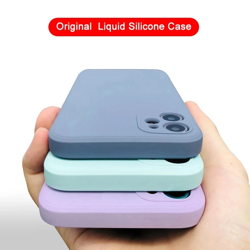Funda De Silicona Líquida Con Protección Para Cámara De Teléfono