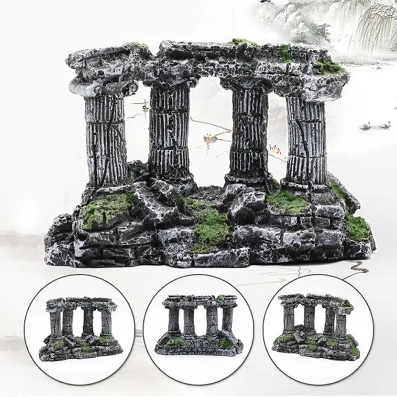 Fish Tank Decorations Vintage Roman Column 5