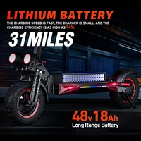 Trottinette électrique HKFREEBOY J11MAX 55 km/h, batterie 48V 18Ah, autonomie 50 km, moteur 1200W, pneus tout-terrain 11 pouces, freins à disque doubles, pliable 2
