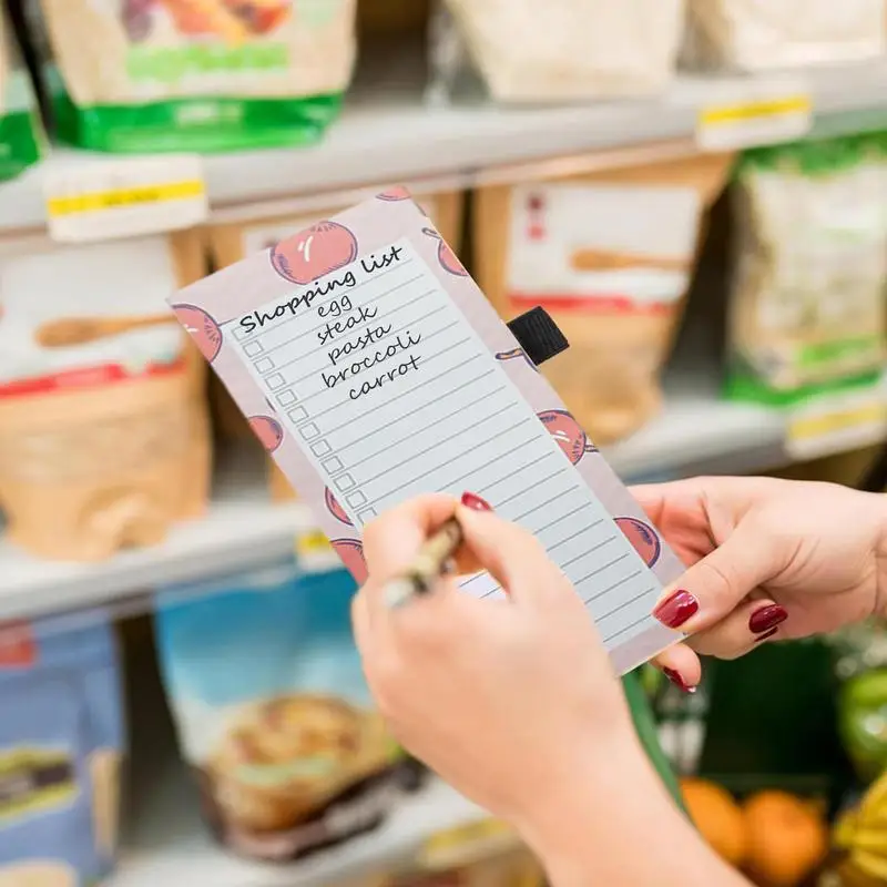 Almofada magnética da mercearia, Etiqueta do refrigerador, Blocos de compras, Rasgue o papel, Ímã Pad para fazer a lista para geladeira, Etiqueta do quadro da nota