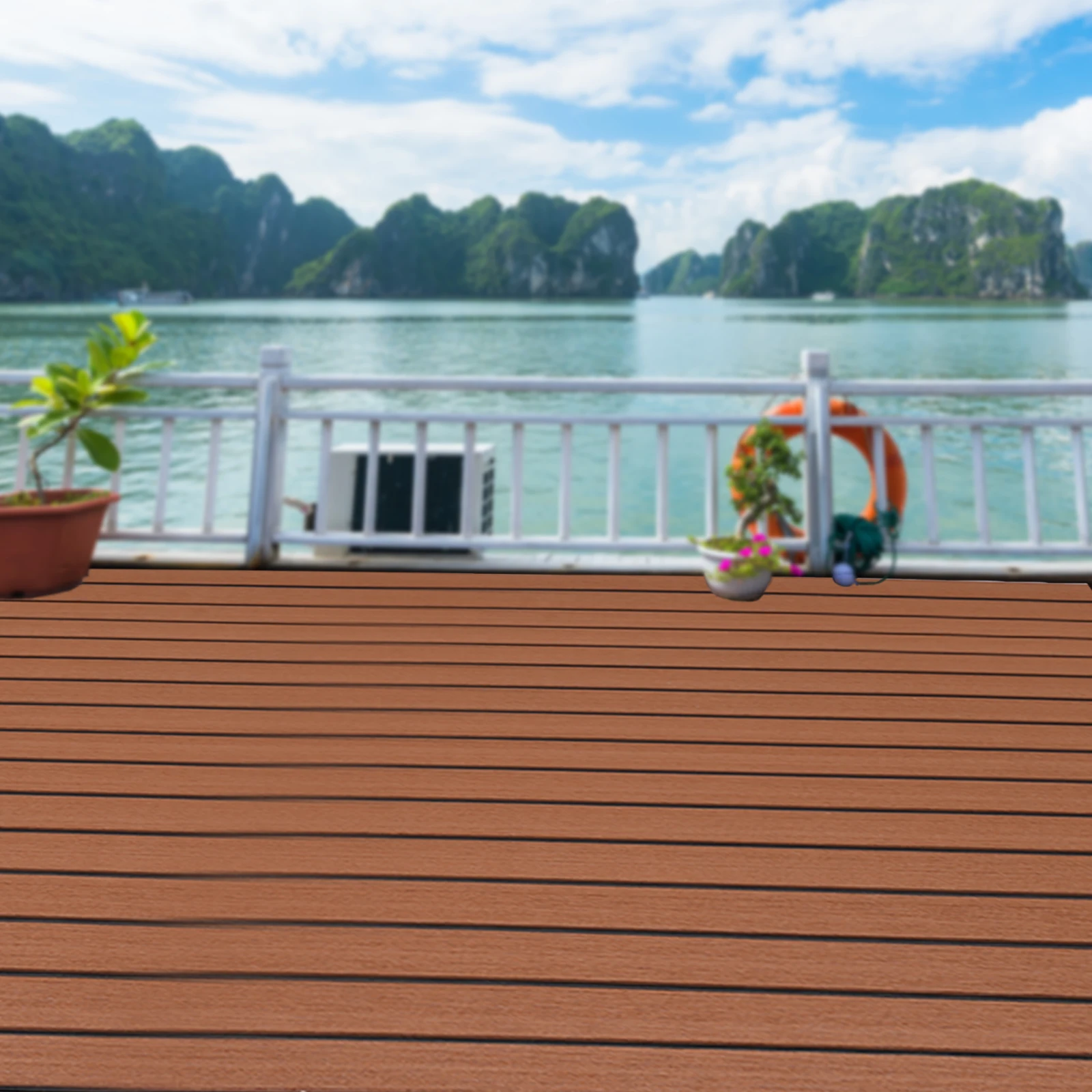 

Anti-Skid Marine Flooring Mat 6mm Boat Marine Flooring Faux Teak EVA Decking User-Friendly Material
