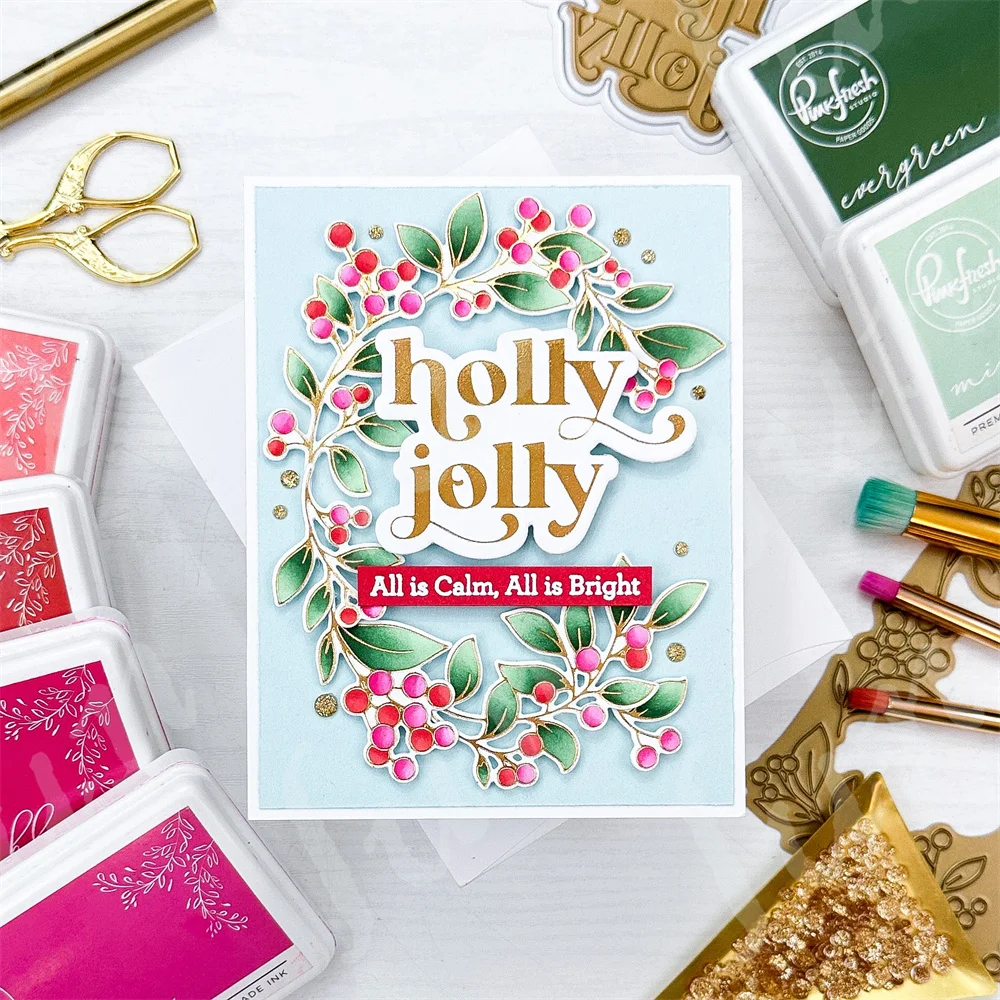 Фото Рождественская фотография Holly Jolly, горячая фотография и штампы, аксессуары для рукоделия №2