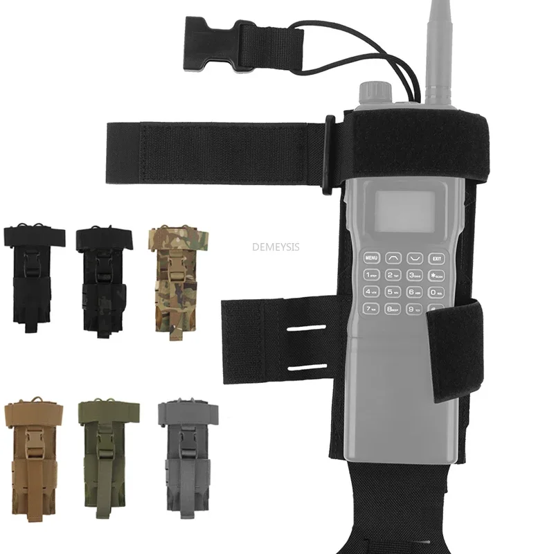 

Universal Tactical Radio Pouch Military Airsoft Combat Walkie Talkie Waist Packs CS Shooting Hunting Interphone Storage Bag