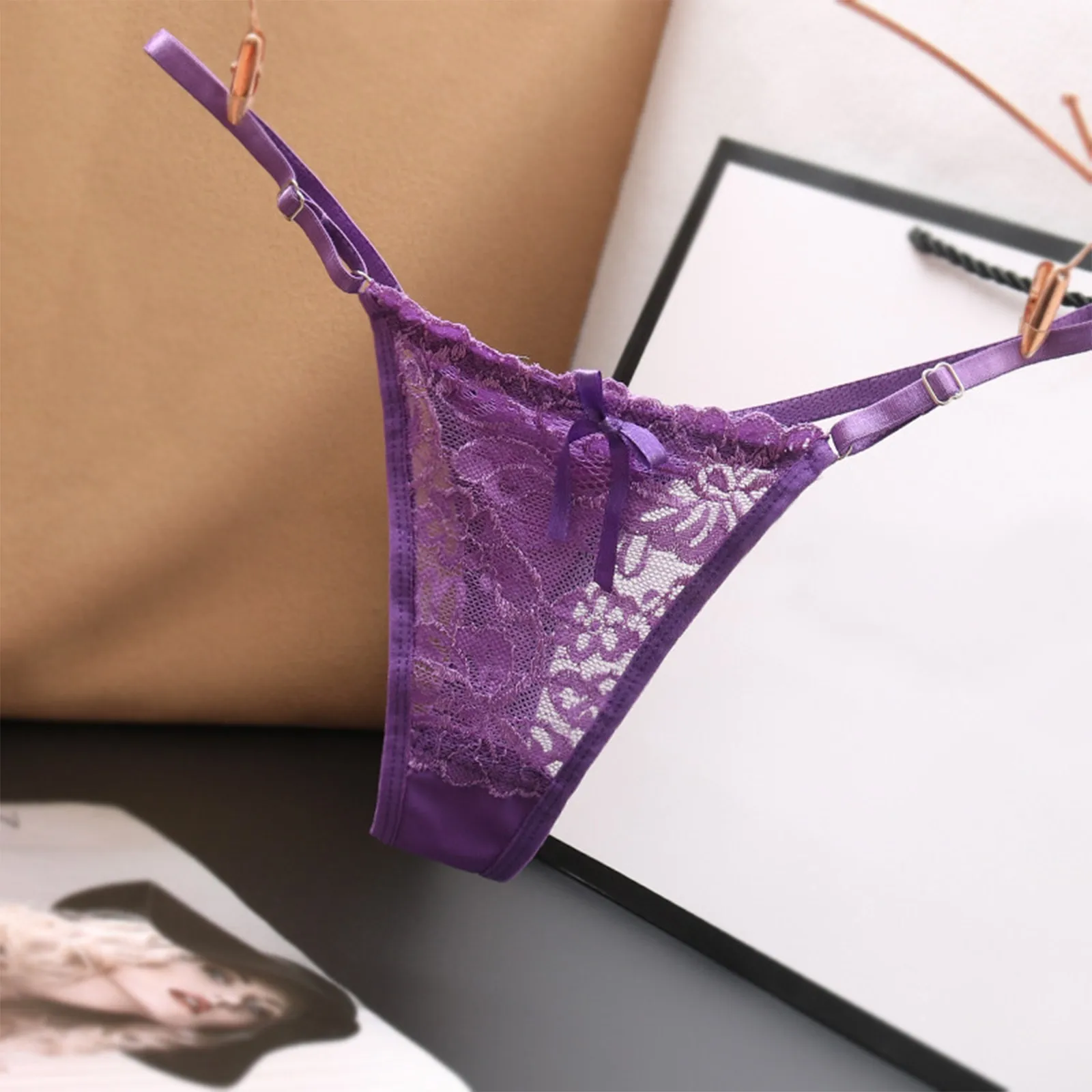 Women Lingerie Low Waist Panties Thong Seamless Intimates Sleepwear