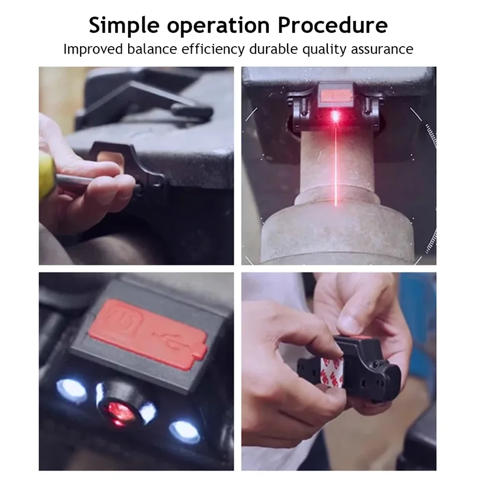 Détecteur De Lumière Pour équilibreuse De Roues - Rayon Infrarouge Pour Positionner Les Contrepoids - USB Rechargeable - Pour Garage, Atelier Auto