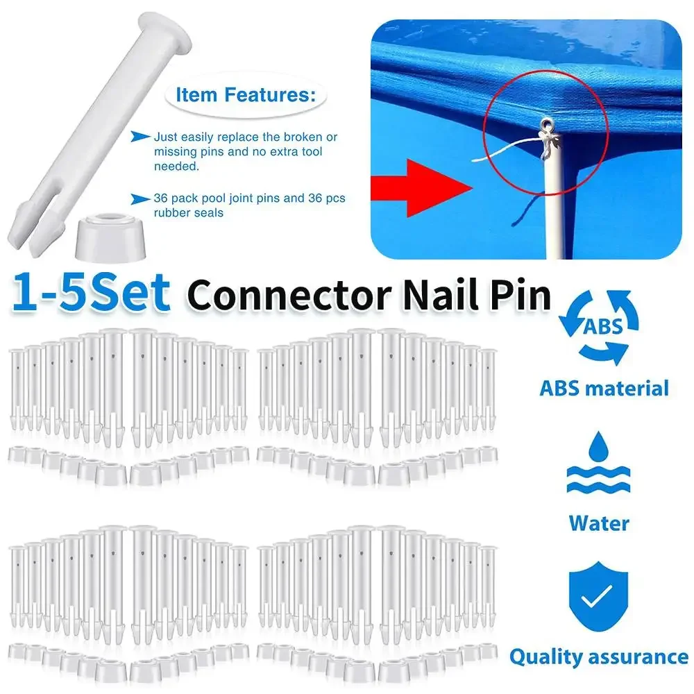 Pool Joint Pins with Rubber Seals for Metal Frame Swimming Pools