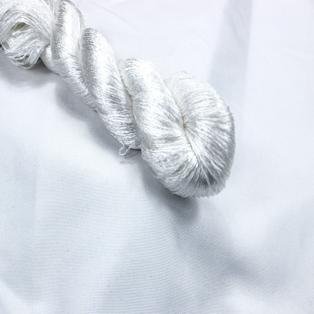 Premium Silk Embroidery Thread - 400m Spool - 100% Pure Silk - Black, White & 4 Vibrant Colors