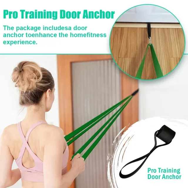5~125lbs Tpe Gym Resistance Bands Gym Equipment for Home Boxing Yoga Exercise Equipment  Shoulder Back Rehab for Woman Man 4