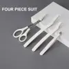 New Eyebrow Trimming Knife Macro Eyebrow Trimming Knife Eyebrow Trimming Clip Four-piece Eyebrow Trimming Tool 3
