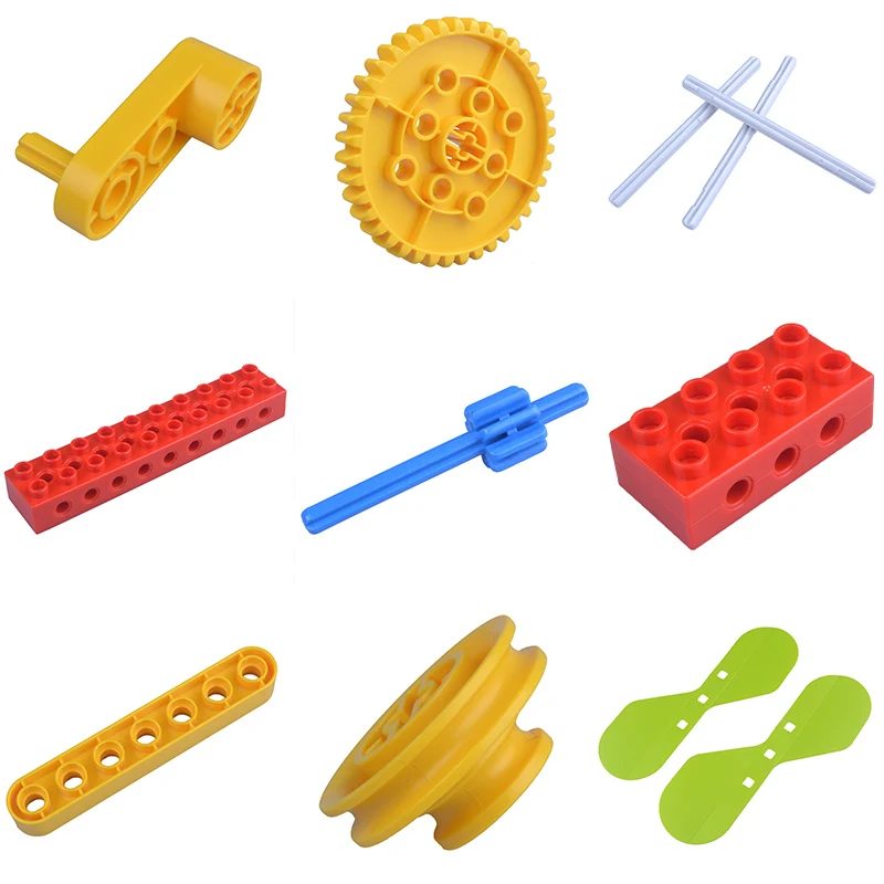 Große Bausteine, DIY-Wissenschaft, Technik, Ingenieurwesen, Maschinenbau, Montagezubehör, kompatibles Lernspielzeug