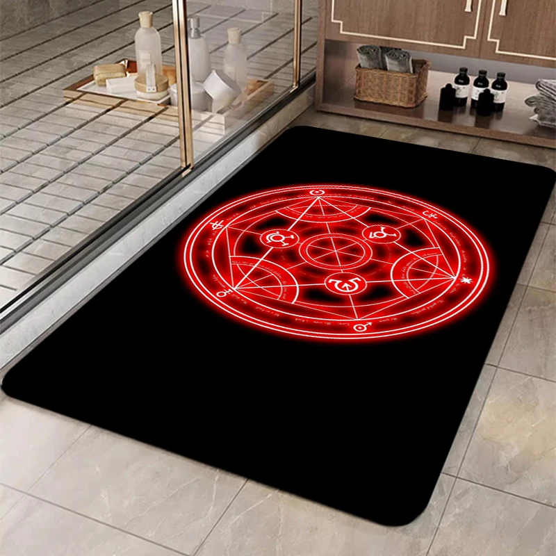 

F-Fullmetal Alchemist Anime Prayer Mat Bathroom Carpet Custom Rug for Bedroom Mats Doormat Entrance Door Room Rugs Home Carpets
