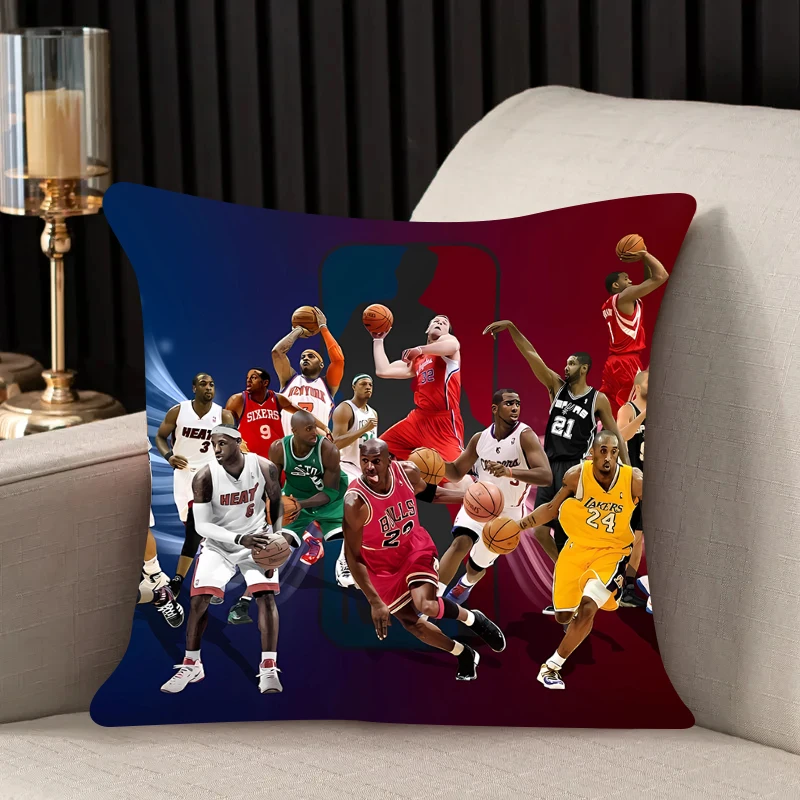 Pillow case Basketball J-James Double-sided Printed Sofa Cushion Cover Headrest Backrest Chair Cushion Cover Fashion Custom Gift