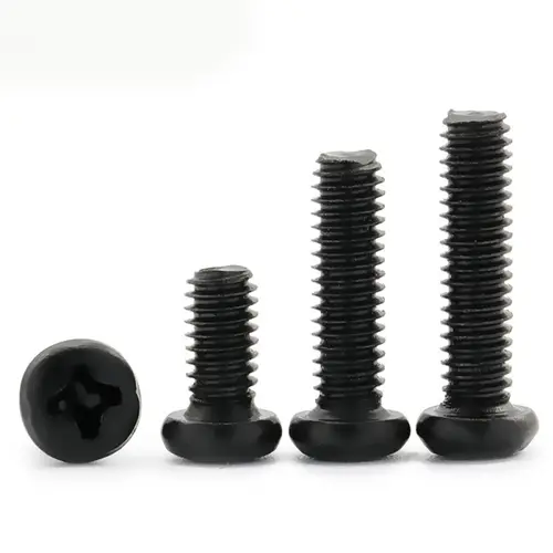100pcs/lot Cross Recessed Pan Head Screw M1 M1.2 M1.6 M2 M2.5 M3 M4 M6 Carbon Steel Black Phillips Machine Screw GRADE 4.8 - Image 3
