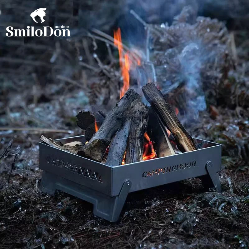 

SmiloDon Camping Brazier Stove Fire Wood Bonfire Outdoor Firewood Heater Burner Picnic Folding Charcoal Furnace Portable Cooker