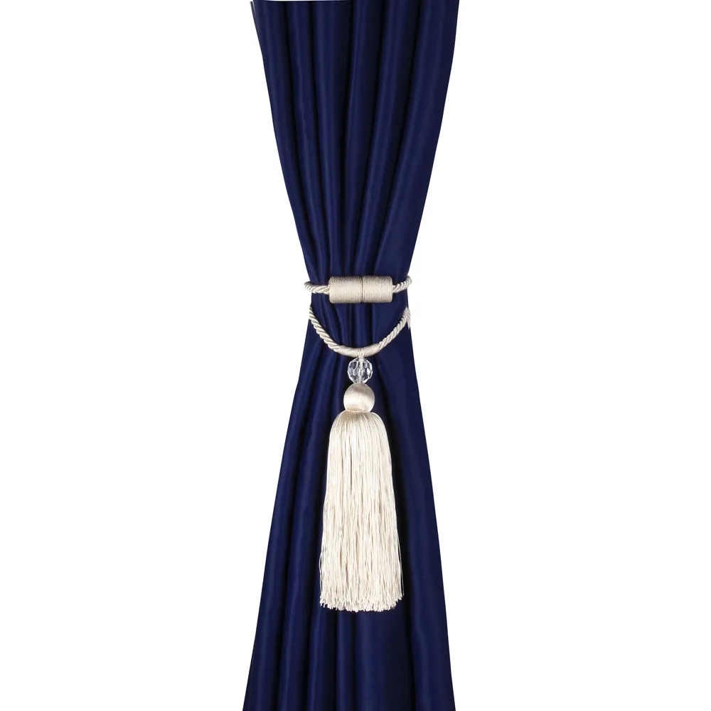 Description Picture 5 of item1Pc Magnetic Curtain Tieback Tassel Decorative Room Accessories Window Drapes Holdback Strap Curtain Clip Holder Buckle Rope