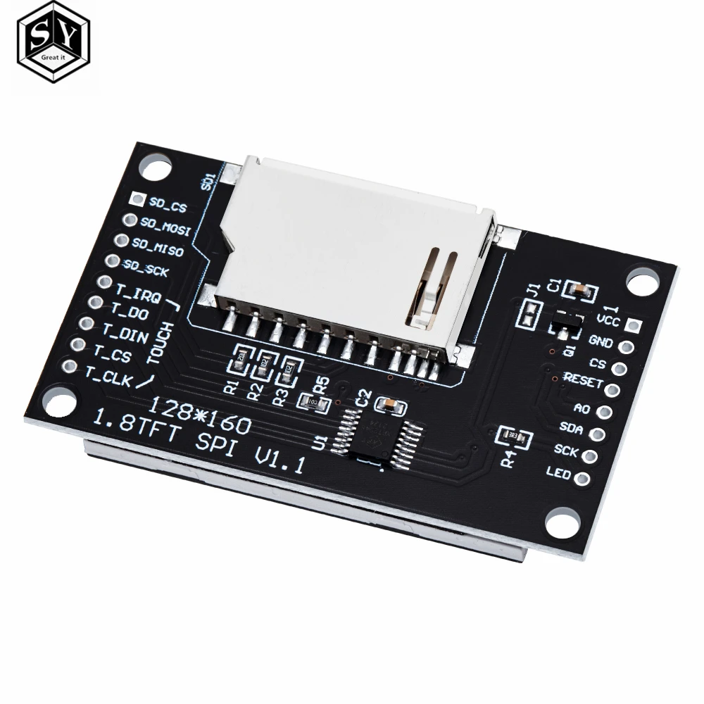 1.8 Inch TFT LCD Module LCD Screen Module With Touch SPI Serial 51 Driver 4 IO ST7735S Driver TFT Resolution 128*160 For Arduino