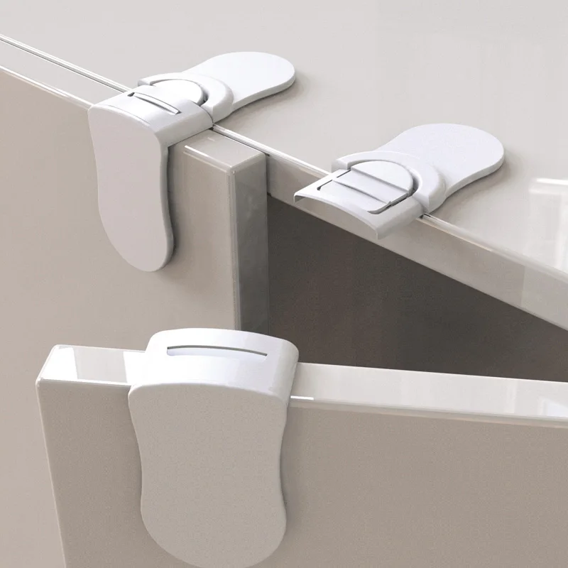 

Baby Safety Lock Drawer Lock Anti-Pinching Hand Cabinet White Drawer Locks Refrigerator Lock Door Locks Children Protection Lock