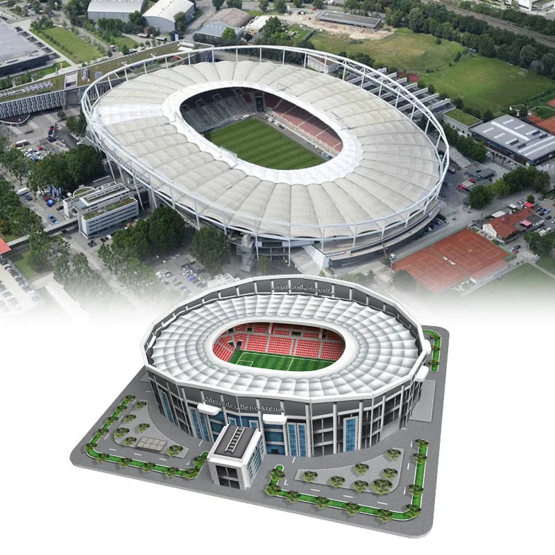 10 in 1 Champions League Football Stadium 3D Three-dimensional Paper Puzzle DIY Mosaic Construction Gym Toy Gift Educational Toy 4