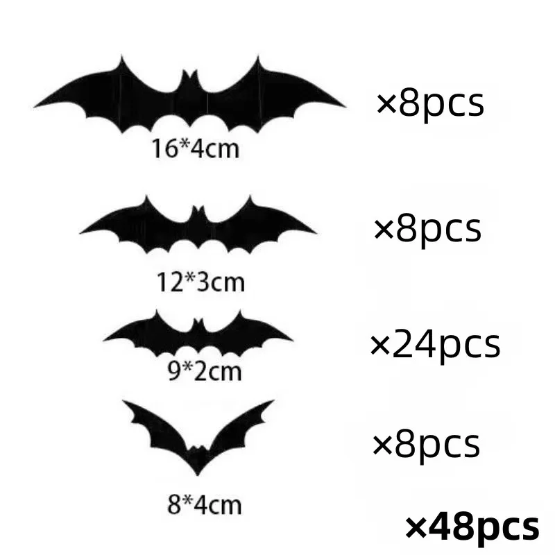 48pcs Black Bat