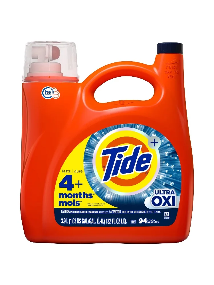Ultra Oxi Liquid Laundry Detergent 94 Loads 132 Fl Oz HE Compatible Built-in Pre-treaters To Remove Even The Toughest Stains