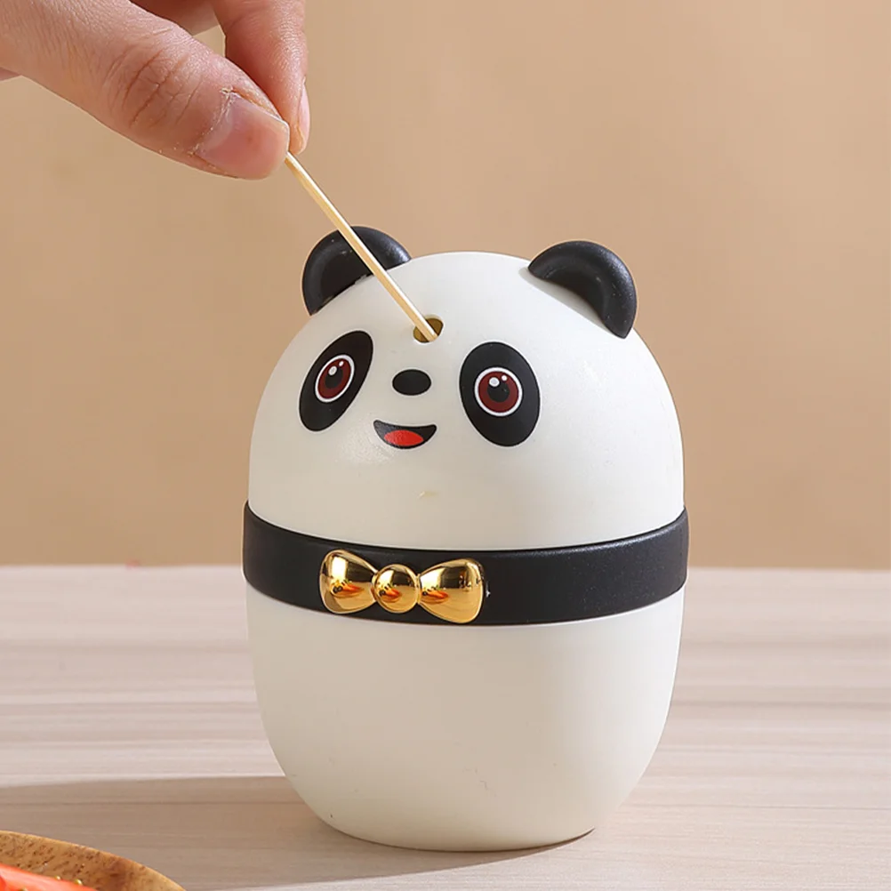 

Toothpick Holder Panda Box Toothpicks Decorative Container Pp Household Dispenser