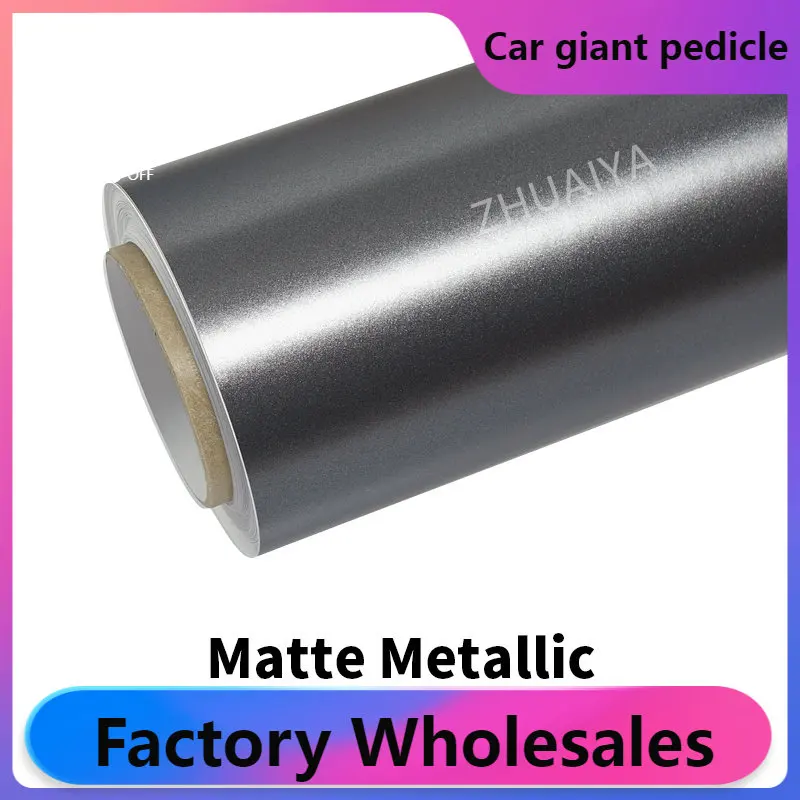 

ZHUAIYA Matte Metallic Space Gray Vinyl Wrap film wrapping film bright 152*18m roll quality Warranty covering film voiture