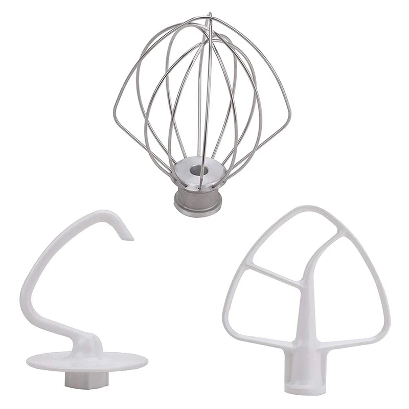 K45Dh Gancio Per Pasta K45B Battitore Piatto Rivestito K45Ww Wire Whip Adatto Per Robot Da Cucina Con Ciotola Da 4,5 Qt 5 Qt Per Aiuto In Cucina