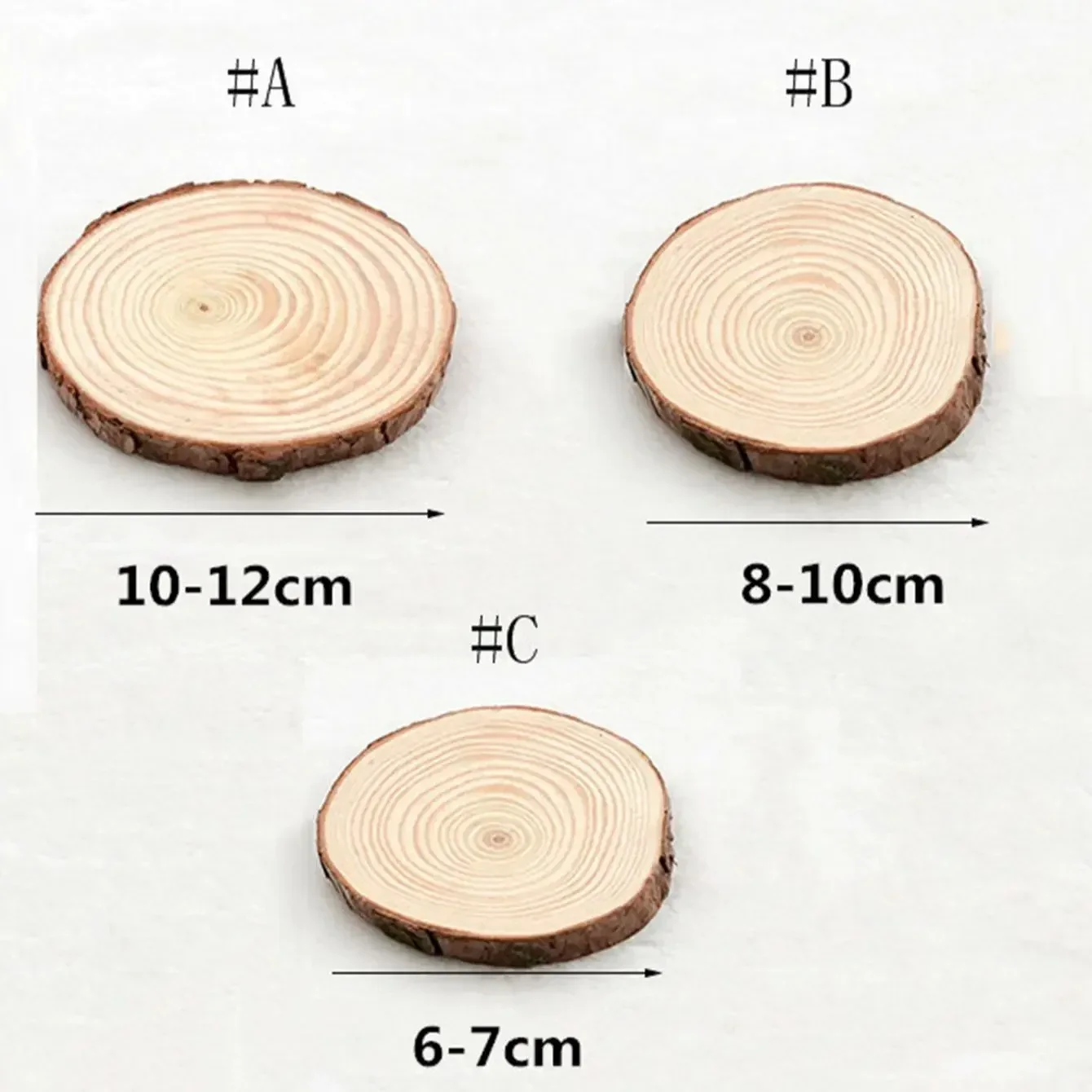 Unfinished round wooden coasters, round natural wood chips with bark, and hand-painted annual ring logs made of diy materials