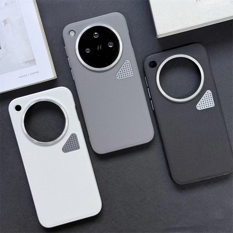 Luxury Lychee Skin Leather Shockproof Cooling Phone Case, Compatible with OPPO Finds X Series