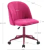 Hot Pink Karla Adjustable Height Swivel Desk Chair With Padded Upholstered Seat 2