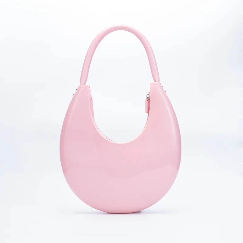 

2024 New Fashion Moon Hand held Jelly Bag Trendy One Shoulder Handheld Simple Women's Bag