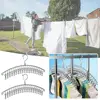 Windproof Clothes Drying Hanger Clothing Rack 10 Clips Stainless Steel Sock Laundry Airer Hanger Underwear Socks Holder 1