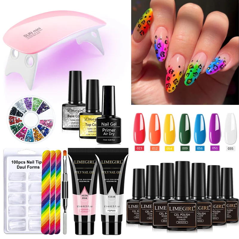 

Nail Art Kits Poly Nail Polish Kits Professional Nail Art Kits Acrylic Extension Gel Nail Polish All For Nail Polish Kits Soak N