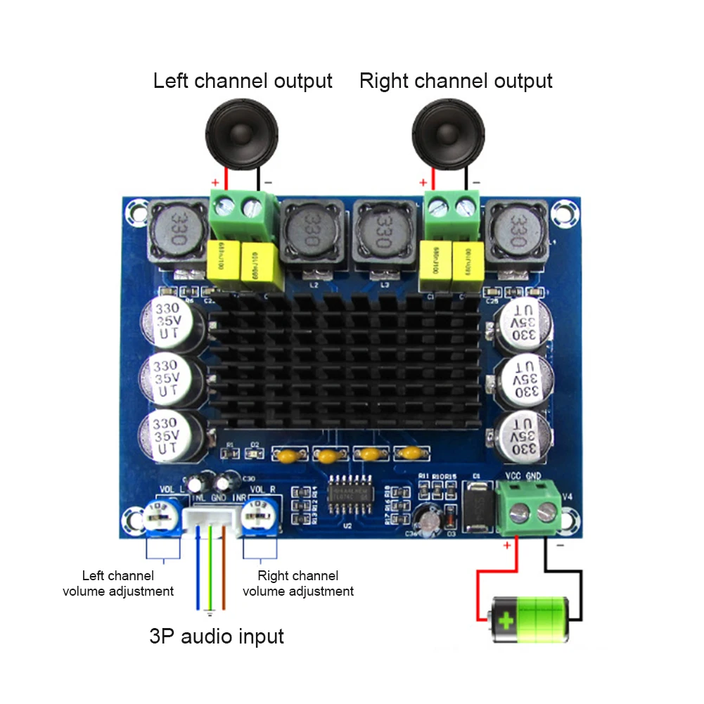 Dual Channel Amplifier Board Electronic Amplifier Boards Digital