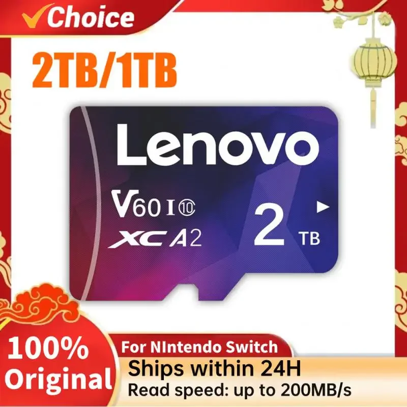 Lenovo Extreme Ssd 2Tb Flash Memory Card 128Gb 256Gb 512Gb Micro Tf/Sd Card 1Tb Cartao De Memoria Per Nintendo Switch/Steam Deck