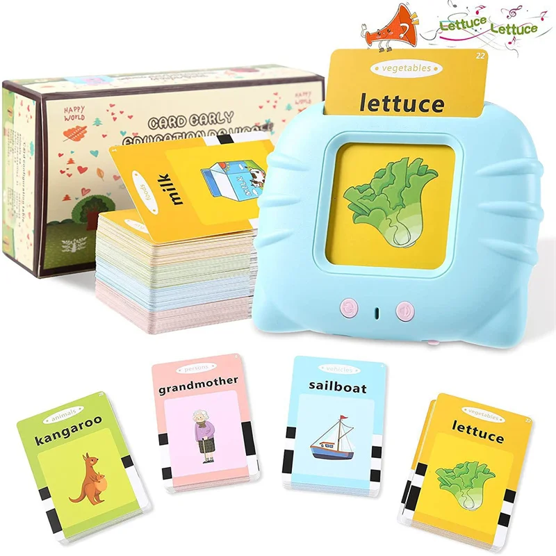 

Educational Learning Talking Sight Words Flash Cards Kids English Spanish Language Electronic Book Toddlers Reading Gadget